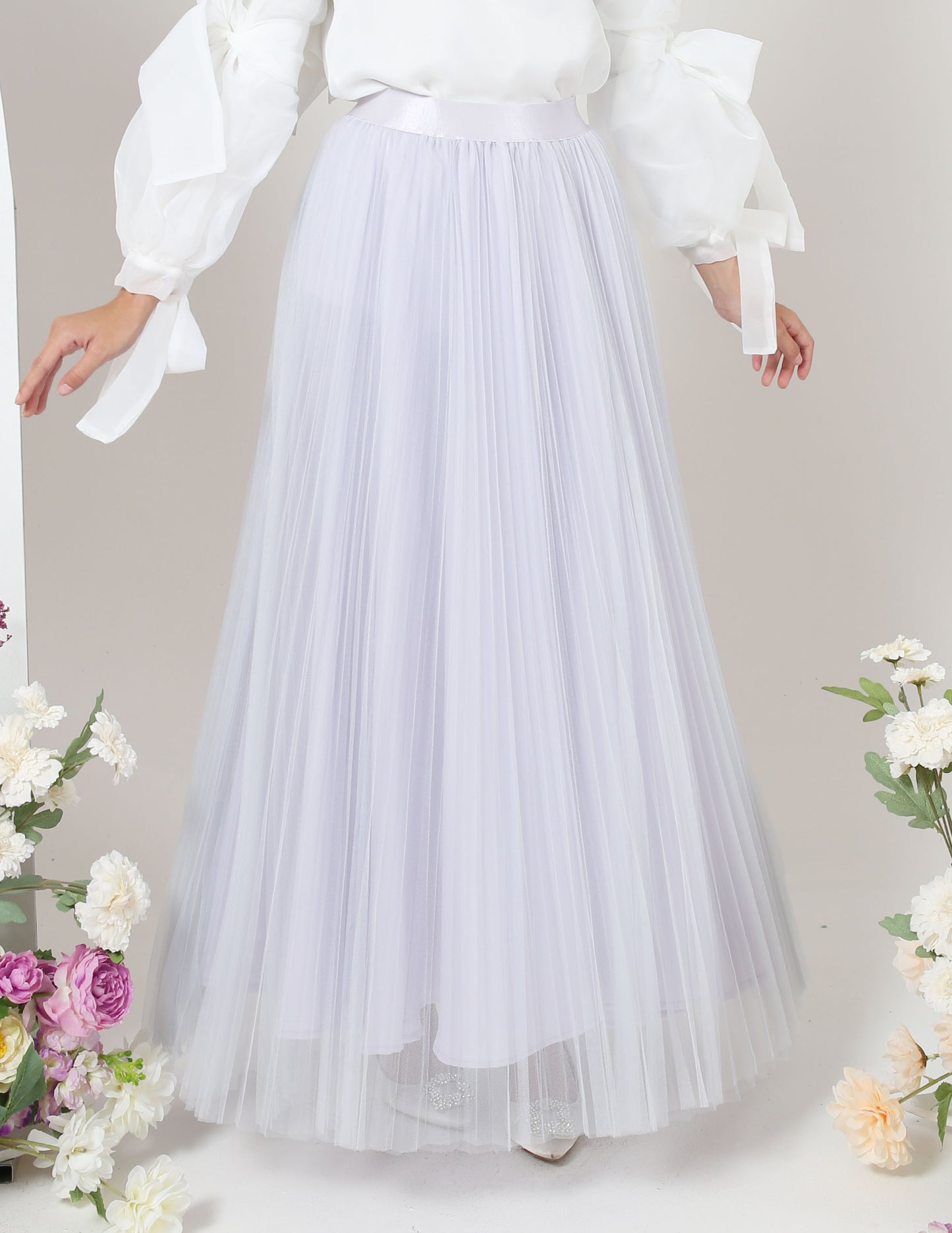 MINOR DEFECT TUTU PLEATED SKIRT (GREY)