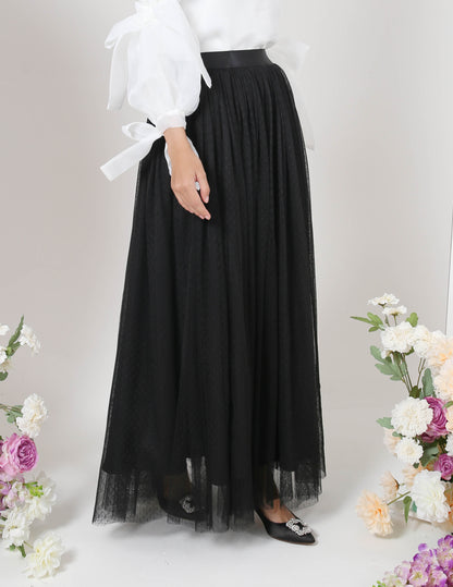 MINOR DEFECT TUTU DOT SKIRT (BLACK)
