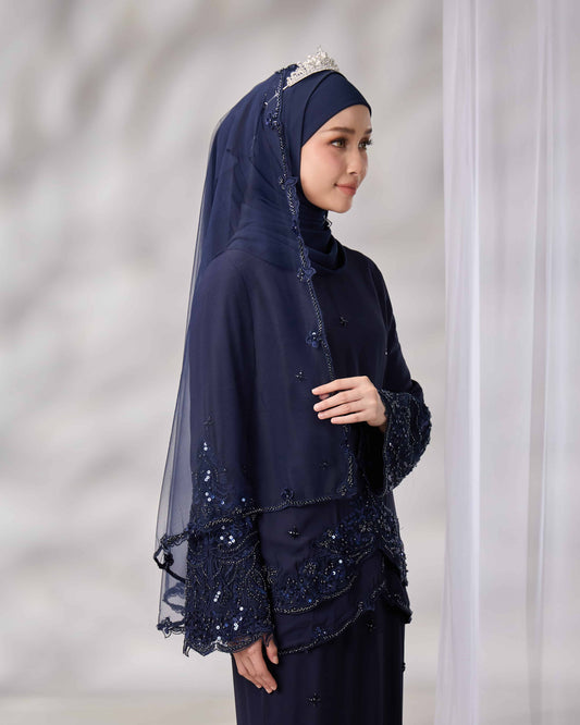EMELDA VEIL (NAVY BLUE)