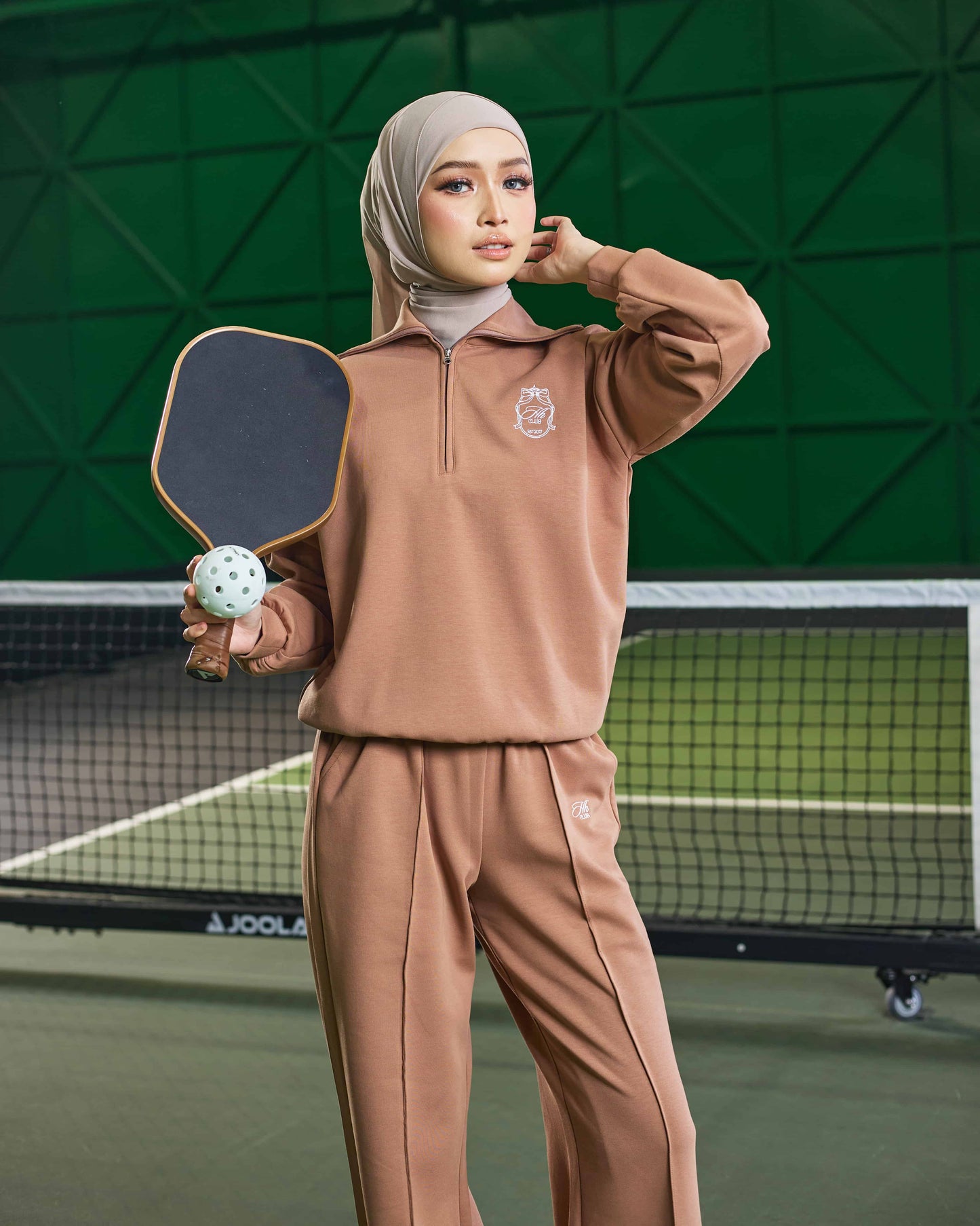 VALERY HALF-ZIP JUMPER (BROWN)