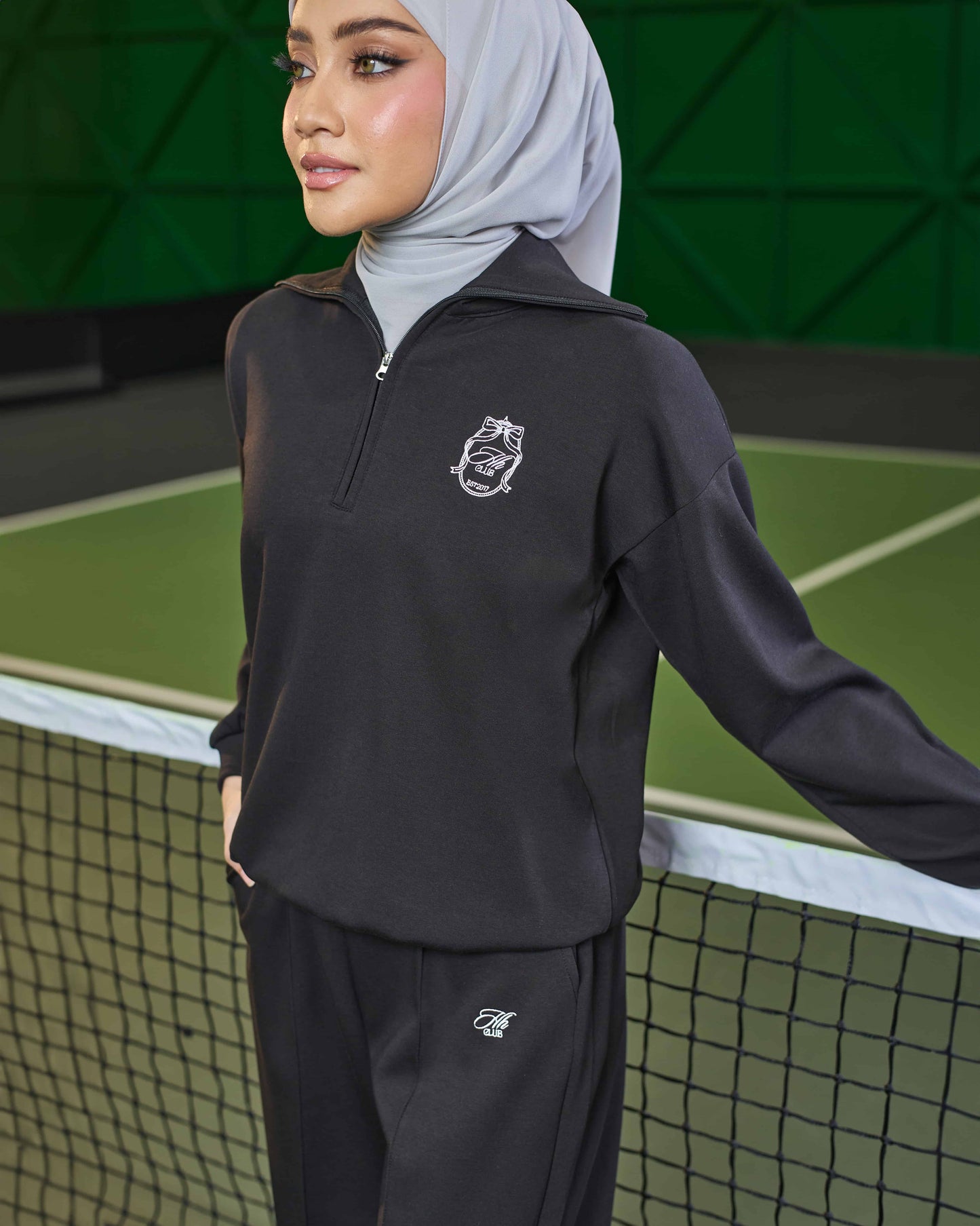 VALERY HALF-ZIP JUMPER (BLACK)