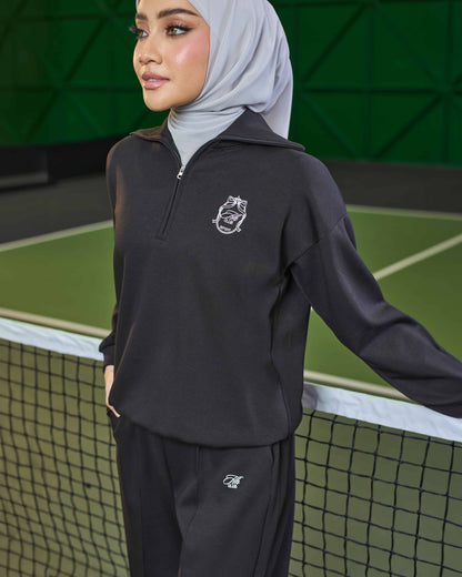 VALERY HALF-ZIP JUMPER (BLACK)