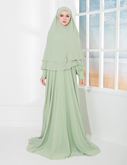 MINOR DEFECT AFSHA KHIMAR (GREEN TEA)
