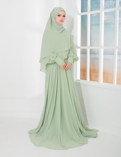 MINOR DEFECT AFSHA KHIMAR (GREEN TEA)