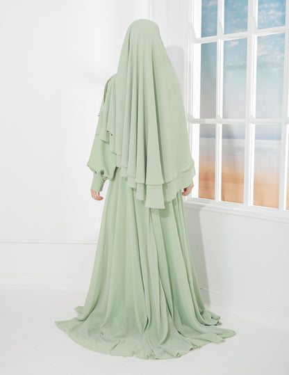 MINOR DEFECT AFSHA KHIMAR (GREEN TEA)