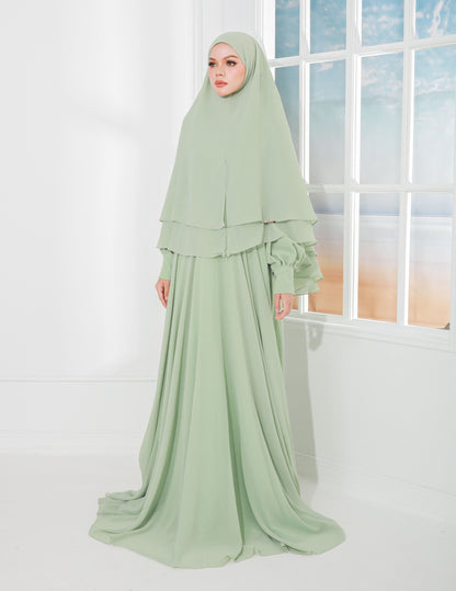 MINOR DEFECT AFSHA KHIMAR (GREEN TEA)