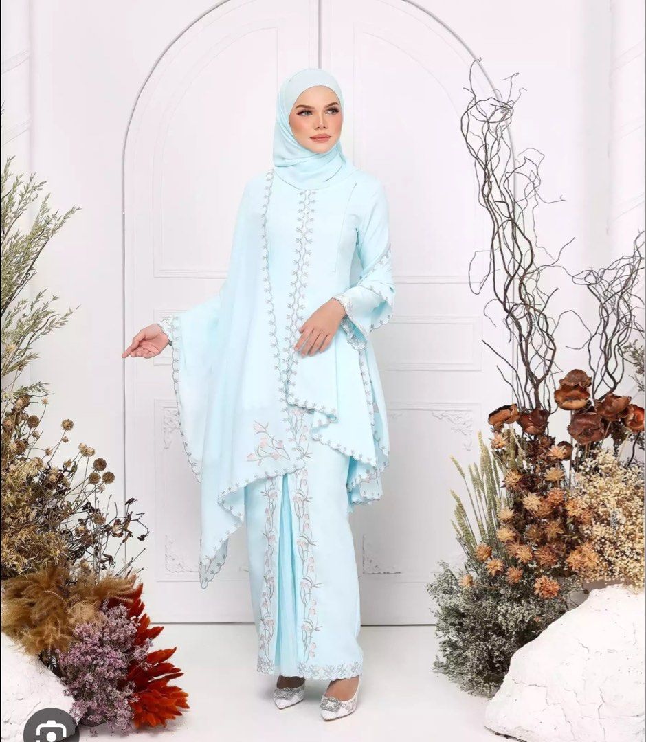 MINOR DEFECT TAHIRA KEBAYA EXTRASIZE (AQUA BLUE)