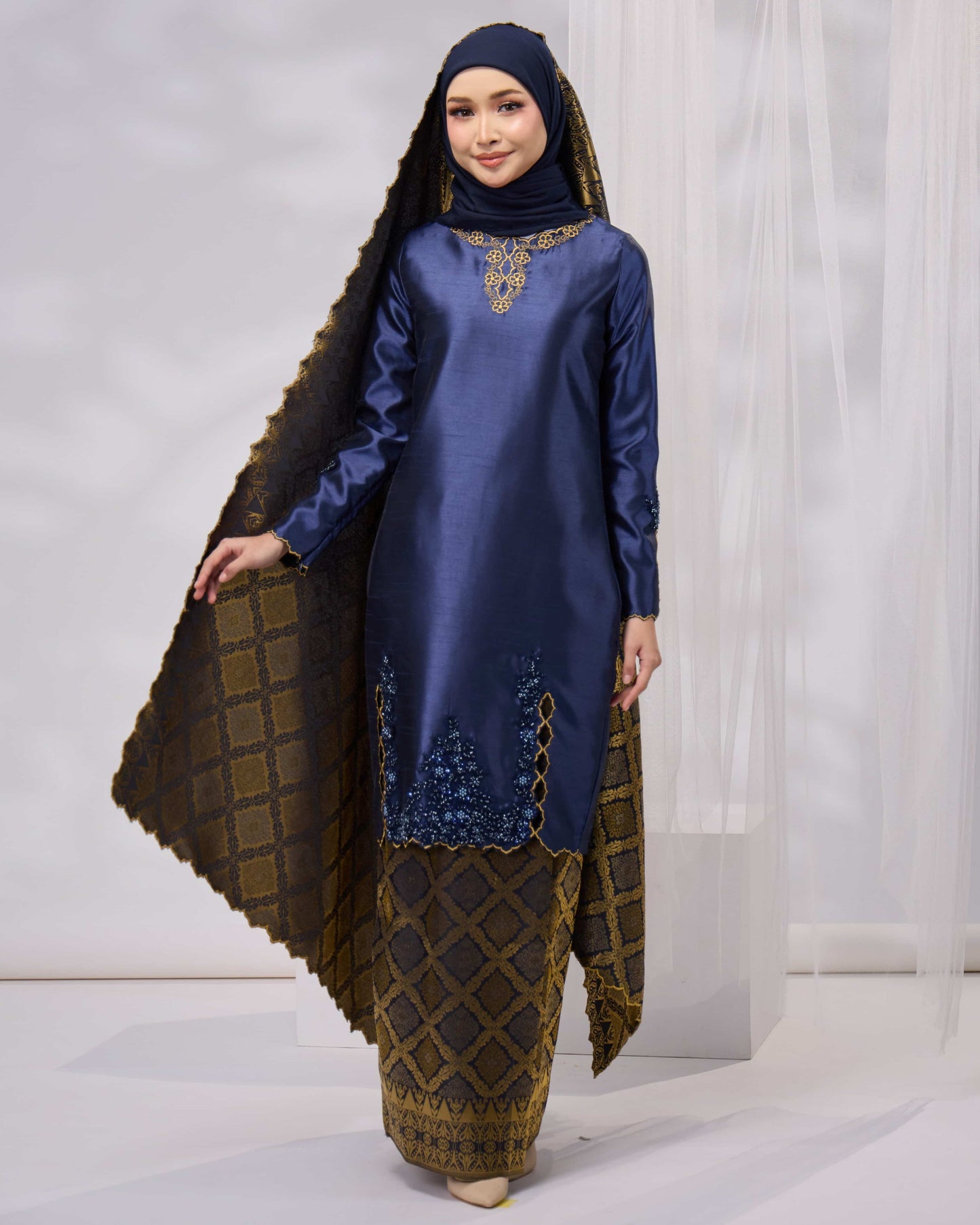 MAHSURI VEIL (NAVY BLUE)