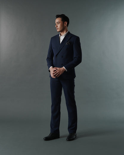 THE KINGSLEY DOUBLE BREASTED SUIT (NAVY BLUE)