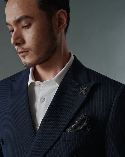 THE KINGSLEY DOUBLE BREASTED SUIT (NAVY BLUE)