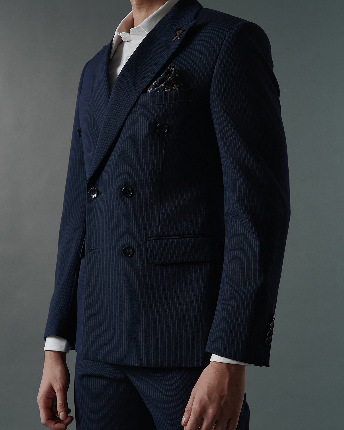 THE KINGSLEY DOUBLE BREASTED SUIT (NAVY BLUE)
