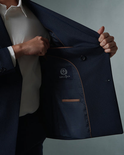 THE KINGSLEY DOUBLE BREASTED SUIT (NAVY BLUE)
