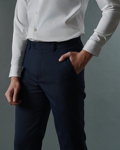THE KINGSLEY DOUBLE BREASTED SUIT (NAVY BLUE)