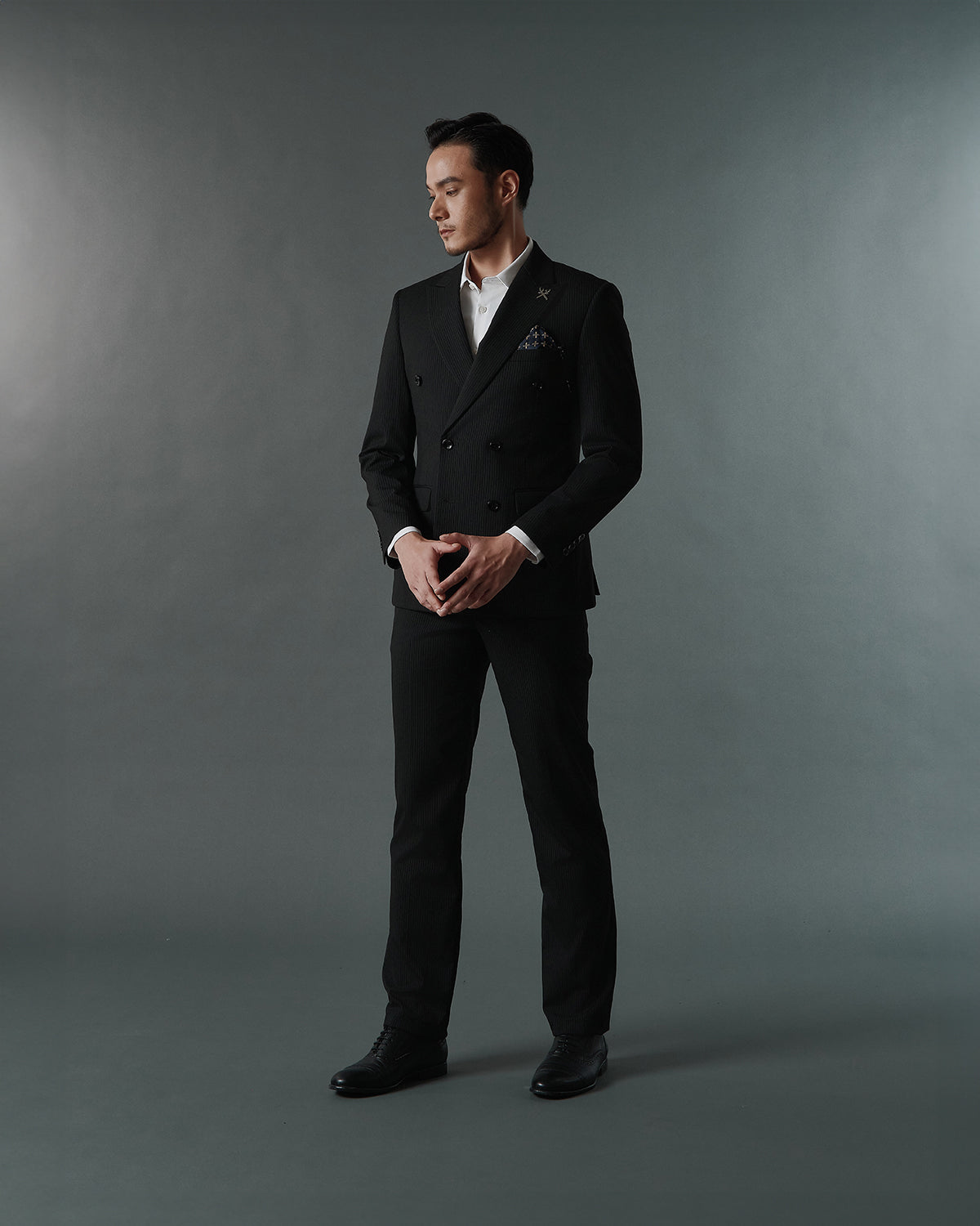 THE KINGSLEY DOUBLE BREASTED SUIT (BLACK)