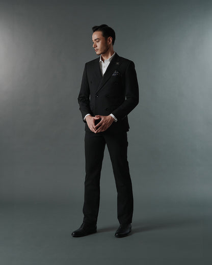 THE KINGSLEY DOUBLE BREASTED SUIT (BLACK)