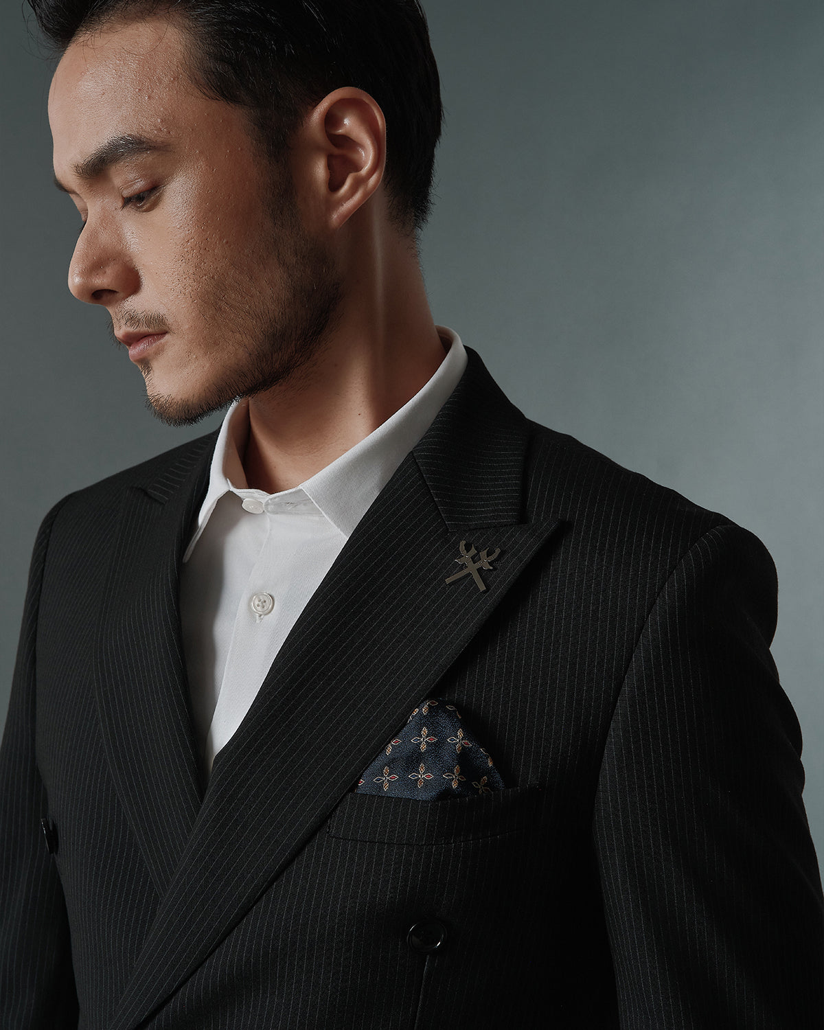 THE KINGSLEY DOUBLE BREASTED SUIT (BLACK)