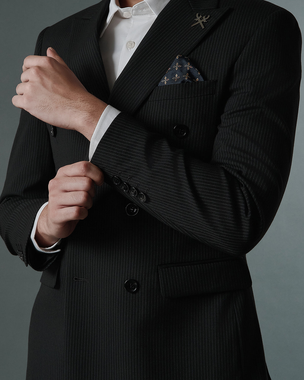 THE KINGSLEY DOUBLE BREASTED SUIT (BLACK)