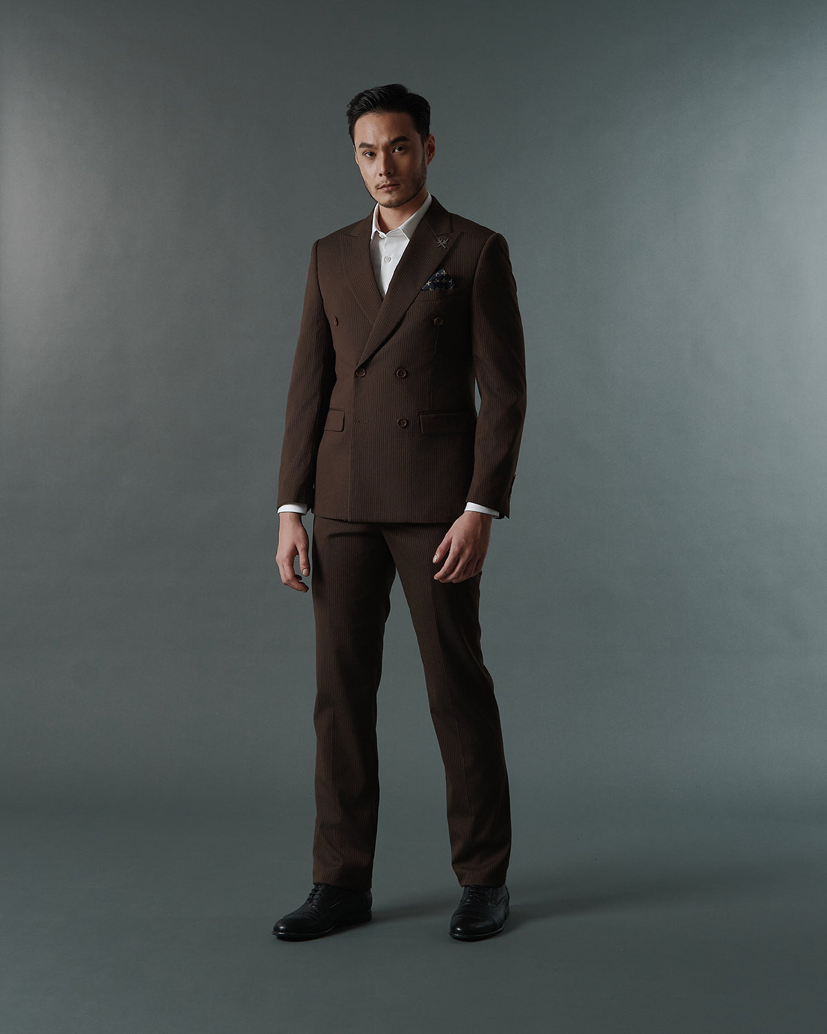 THE KINGSLEY DOUBLE BREASTED SUIT (BROWN)