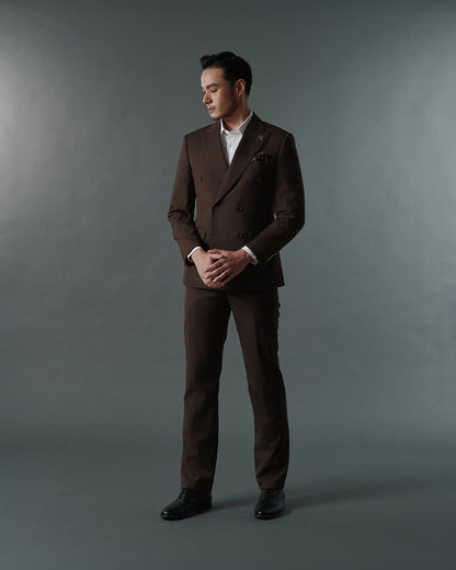 THE KINGSLEY DOUBLE BREASTED SUIT (BROWN)