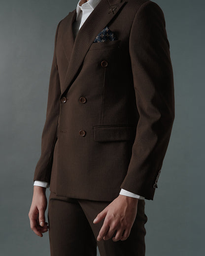 THE KINGSLEY DOUBLE BREASTED SUIT (BROWN)