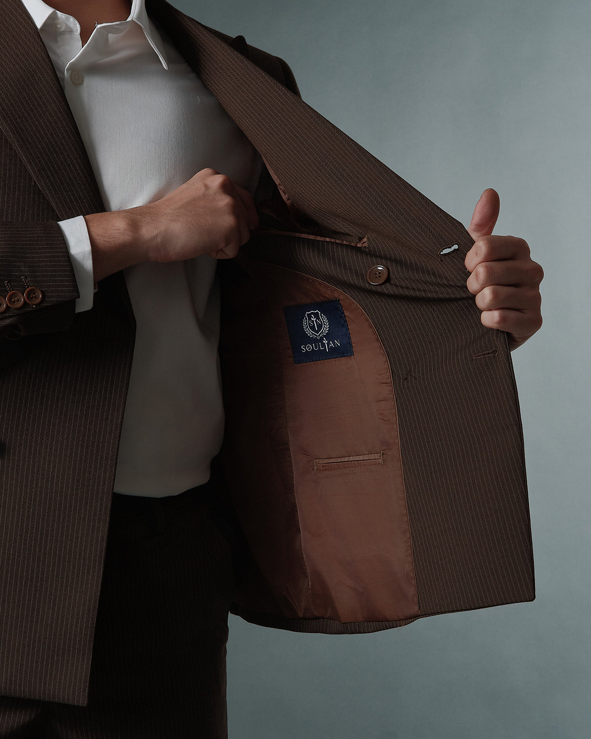 THE KINGSLEY DOUBLE BREASTED SUIT (BROWN)
