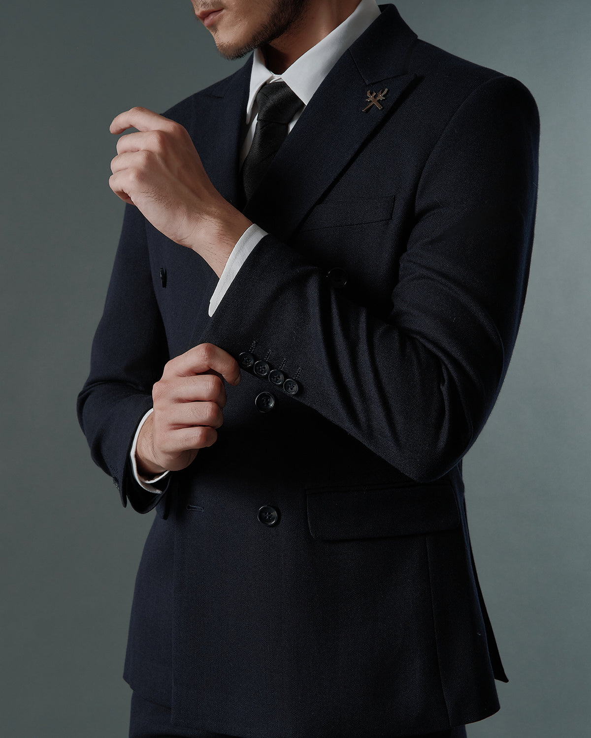 THE REGENT DOUBLE BREASTED SUIT (DARK BLUE)