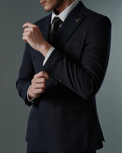 THE REGENT DOUBLE BREASTED SUIT (DARK BLUE)