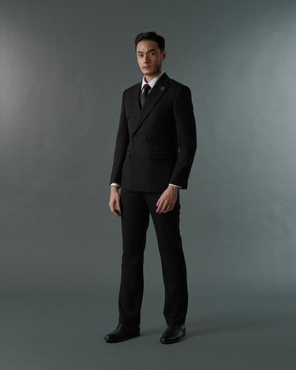 THE REGENT DOUBLE BREASTED SUIT (BLACK)