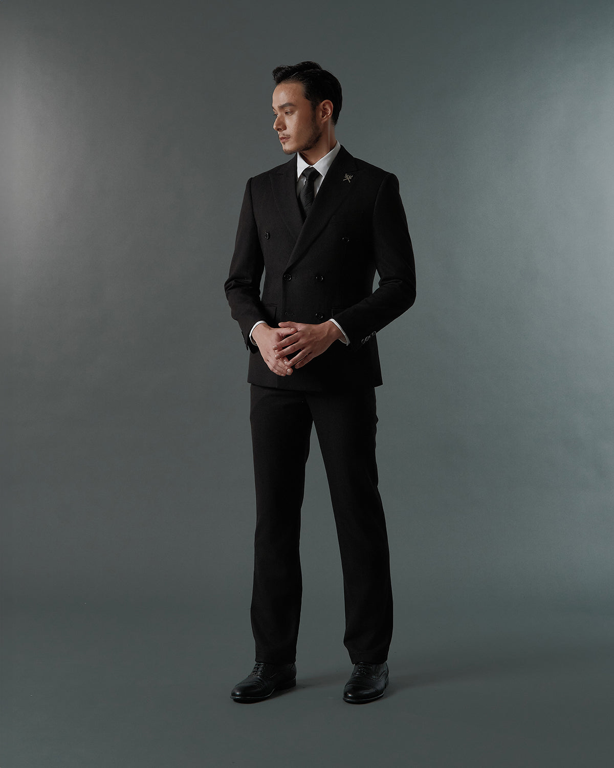 THE REGENT DOUBLE BREASTED SUIT (BLACK)