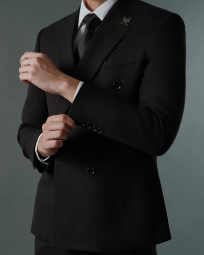 THE REGENT DOUBLE BREASTED SUIT (BLACK)