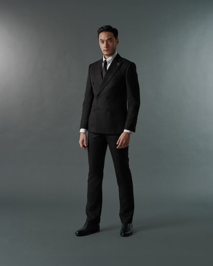 THE WINDSOR DOUBLE BREASTED SUIT (BLACK)