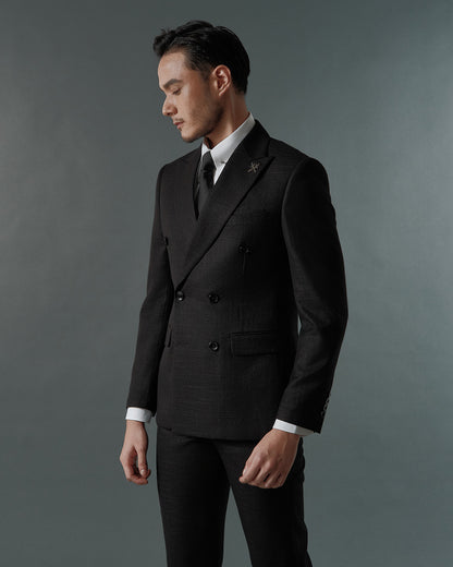 THE WINDSOR DOUBLE BREASTED SUIT (BLACK)