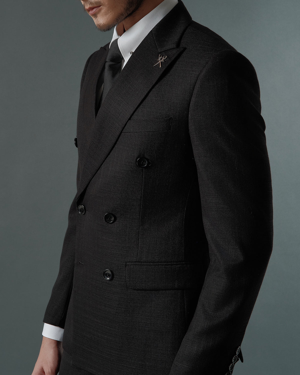 THE WINDSOR DOUBLE BREASTED SUIT (BLACK)