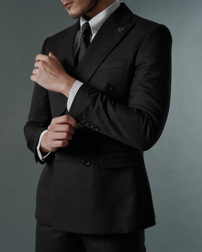 THE WINDSOR DOUBLE BREASTED SUIT (BLACK)
