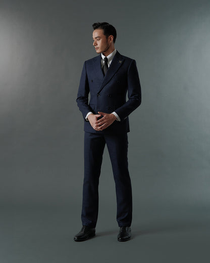THE WINDSOR DOUBLE BREASTED SUIT (NAVY BLUE)