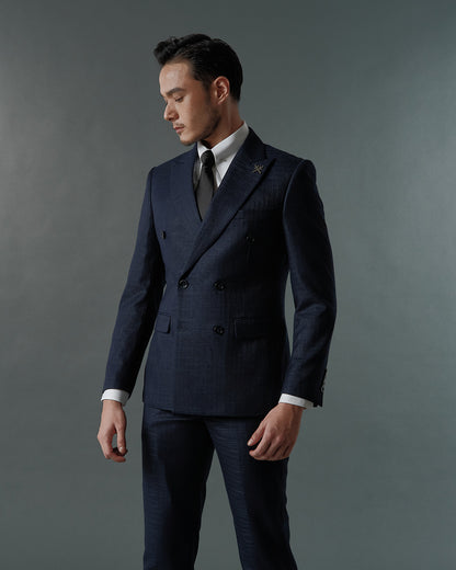 THE WINDSOR DOUBLE BREASTED SUIT (NAVY BLUE)