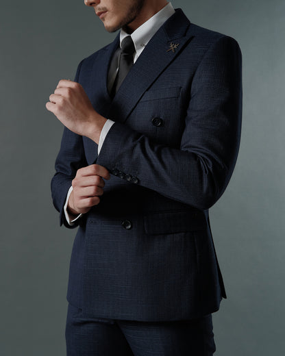 THE WINDSOR DOUBLE BREASTED SUIT (NAVY BLUE)