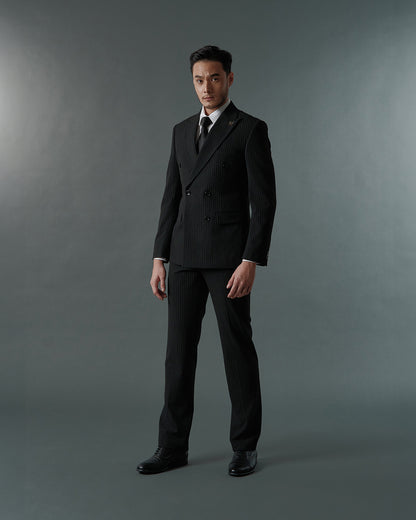 THE DOMINIC DOUBLE BREASTED SUIT (BLACK)