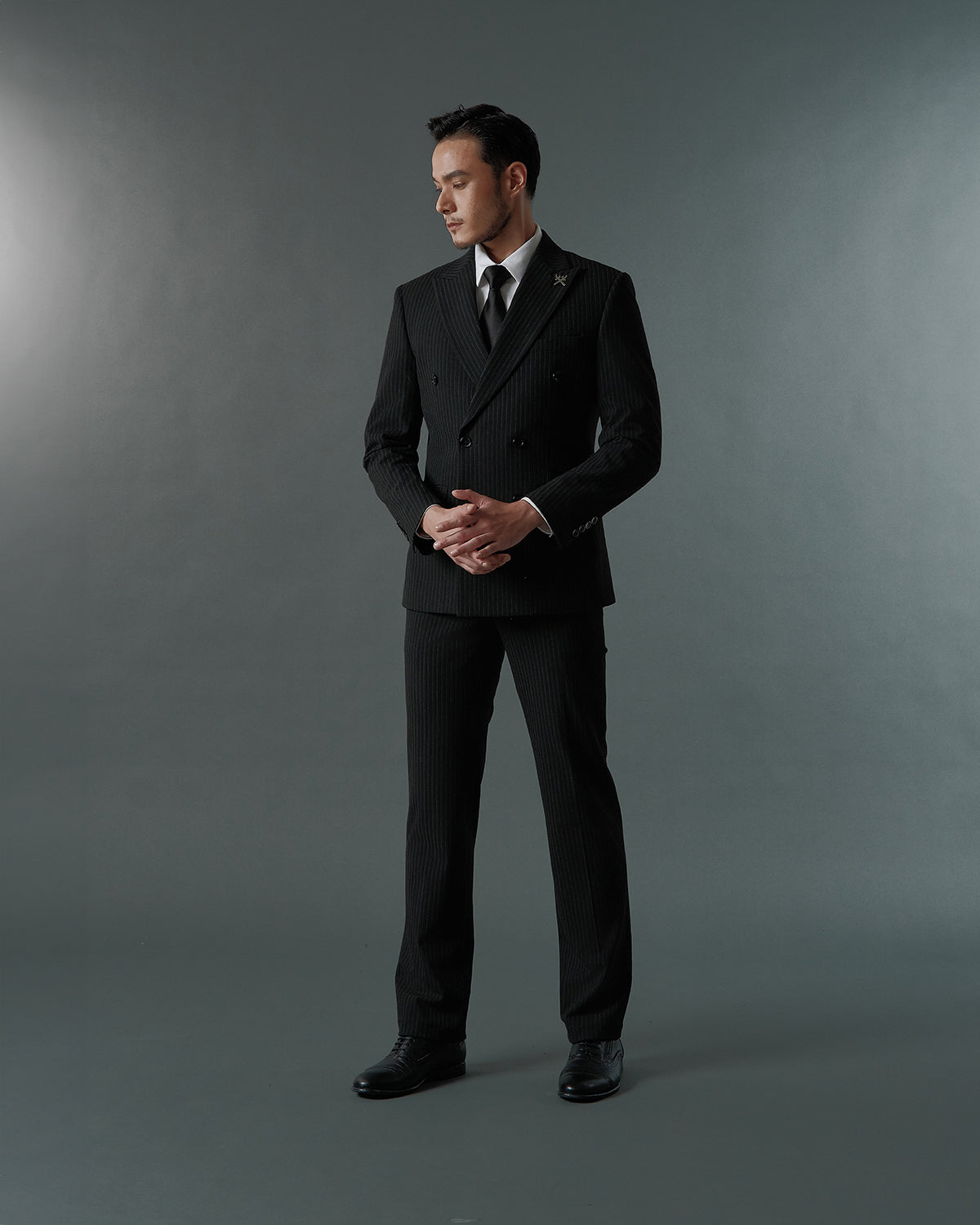 THE DOMINIC DOUBLE BREASTED SUIT (BLACK)