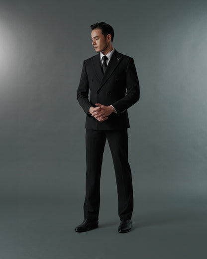 THE DOMINIC DOUBLE BREASTED SUIT (BLACK)