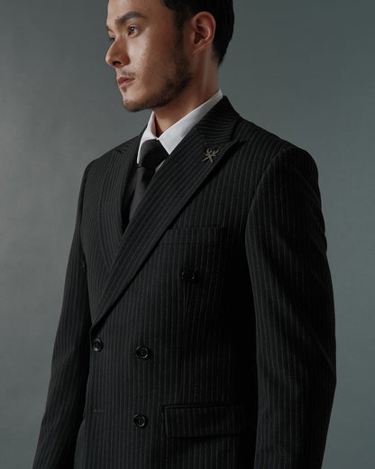THE DOMINIC DOUBLE BREASTED SUIT (BLACK)