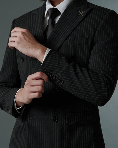 THE DOMINIC DOUBLE BREASTED SUIT (BLACK)