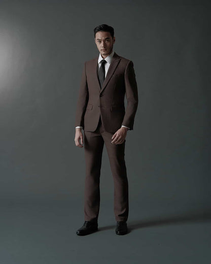 THE ARTHUR SINGLE BREASTED SUIT (ASH BROWN)