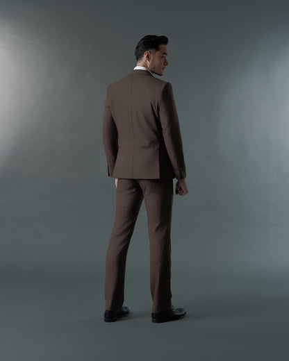 THE ARTHUR SINGLE BREASTED SUIT (ASH BROWN)