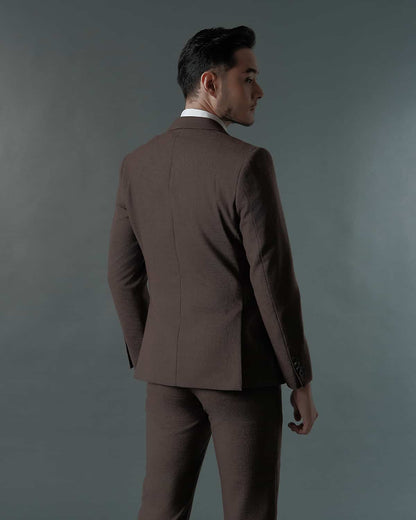 THE ARTHUR SINGLE BREASTED SUIT (ASH BROWN)
