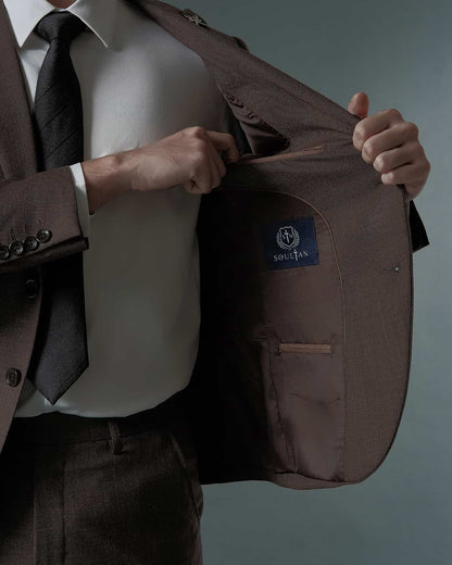 THE ARTHUR SINGLE BREASTED SUIT (ASH BROWN)