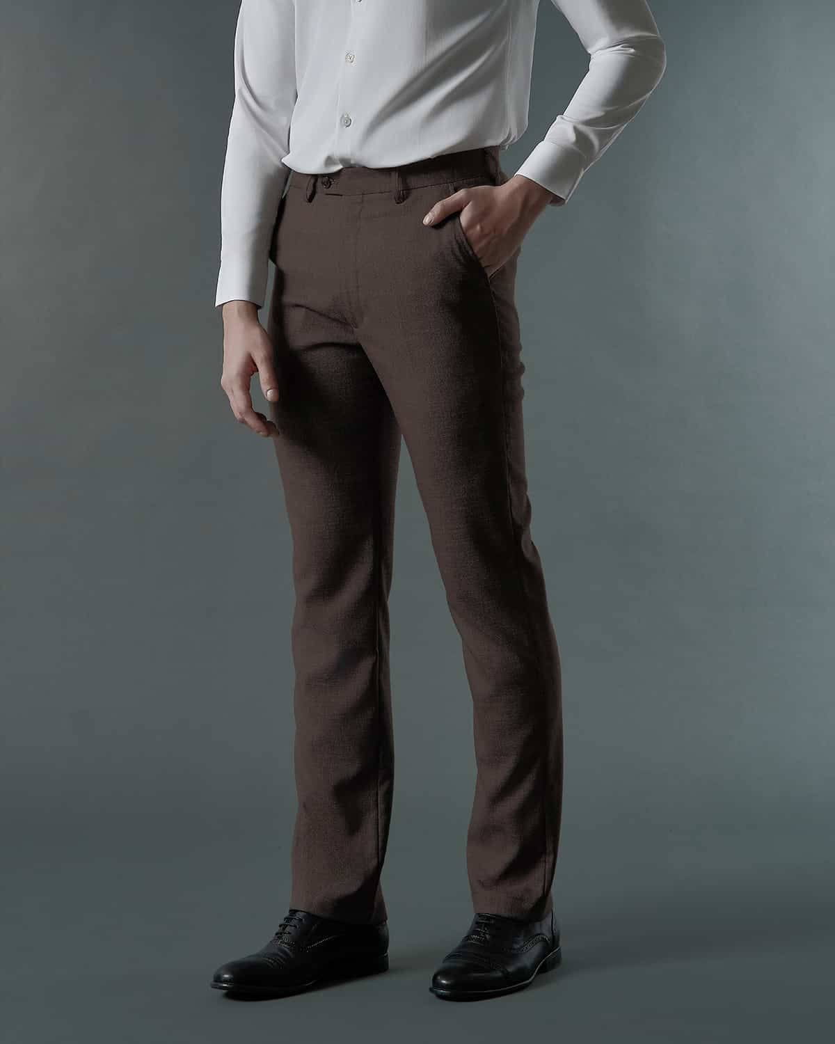 THE ARTHUR SINGLE BREASTED SUIT (ASH BROWN)