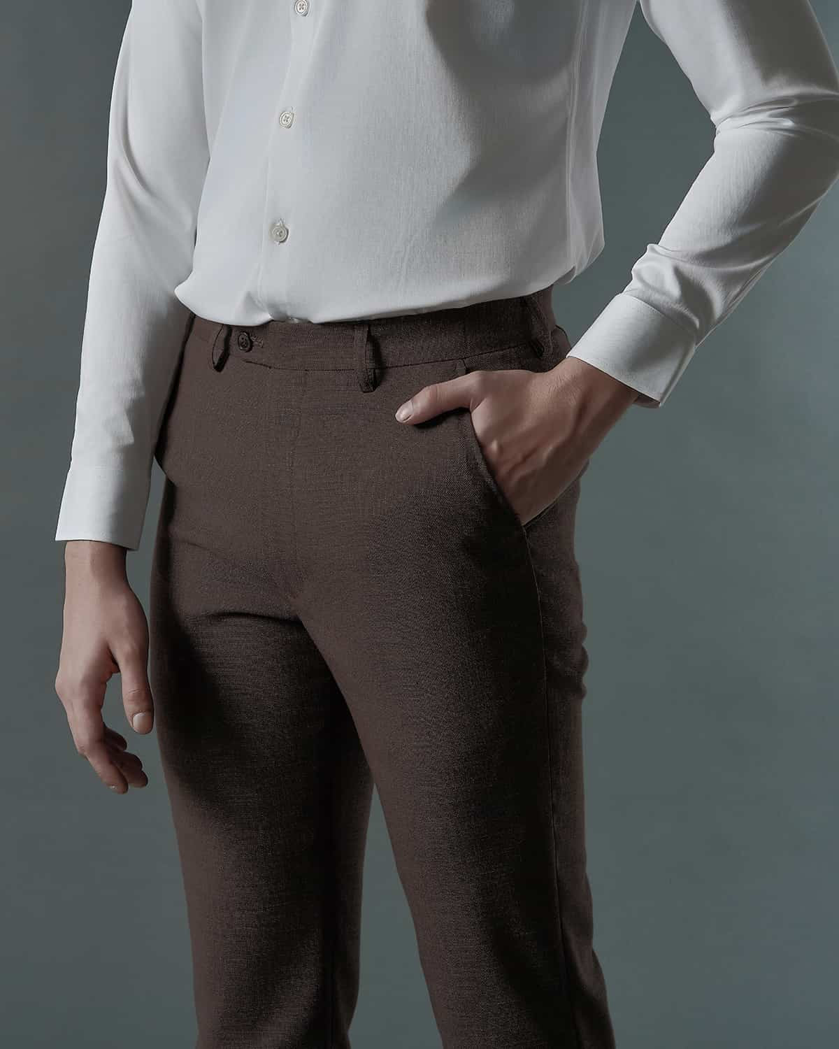 THE ARTHUR SINGLE BREASTED SUIT (ASH BROWN)