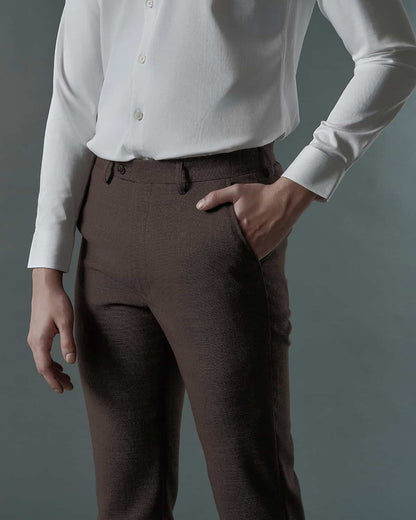 THE ARTHUR SINGLE BREASTED SUIT (ASH BROWN)