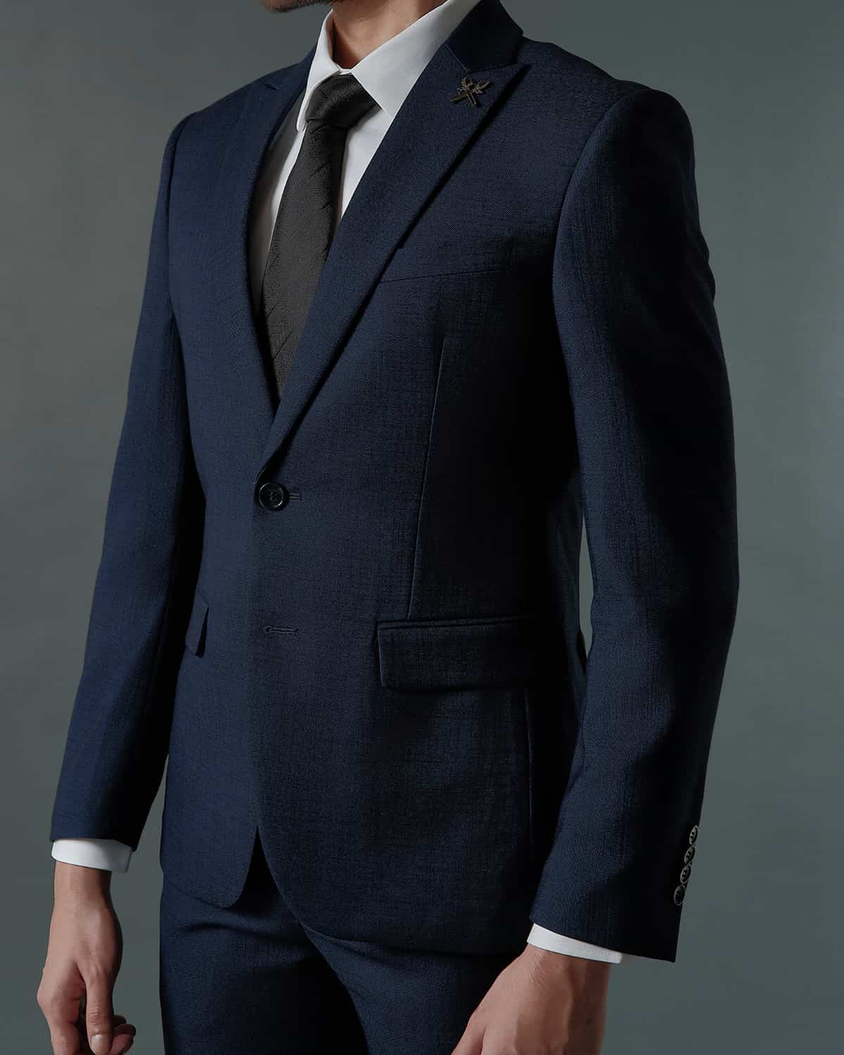 THE ARTHUR SINGLE BREASTED SUIT (NAVY BLUE)